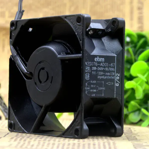 ebm W2S076-AD01-67 8CM 8038 208-240V/110-120V ventilador