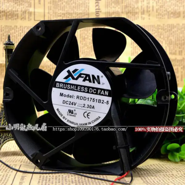 XFAN RDD1751B2-5 17251 V 24V 2,3A Ventilador 17CM