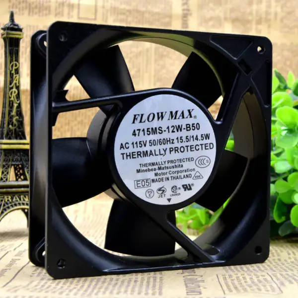 FLOW MAX 4715MS-12W-B50 4715MS-12T-B50 Ventilador de 115V 12CM