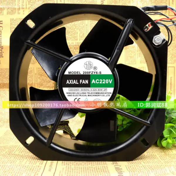200FZY6-S 220V 0,32A 80W 22080 22,8CM