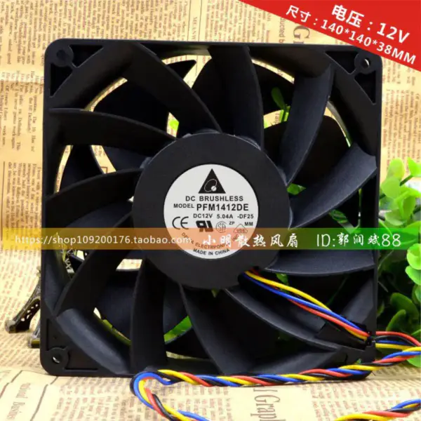 Delta PFM1412DE 14038 Ventilador de 4 fios 14CM 12V
