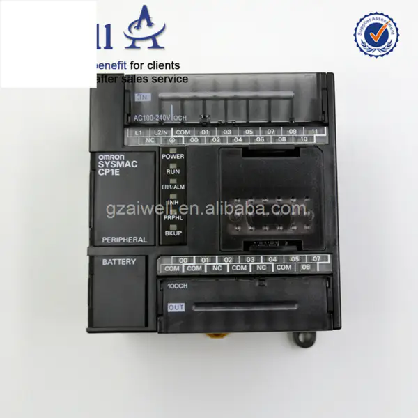 Controlador de programação industrial Omron PLC CP1E-N20DR-A