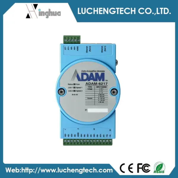 Módulo Modbus TCP de entrada analógica isolada de 8 canais da Advantech ADAM-6217-AE