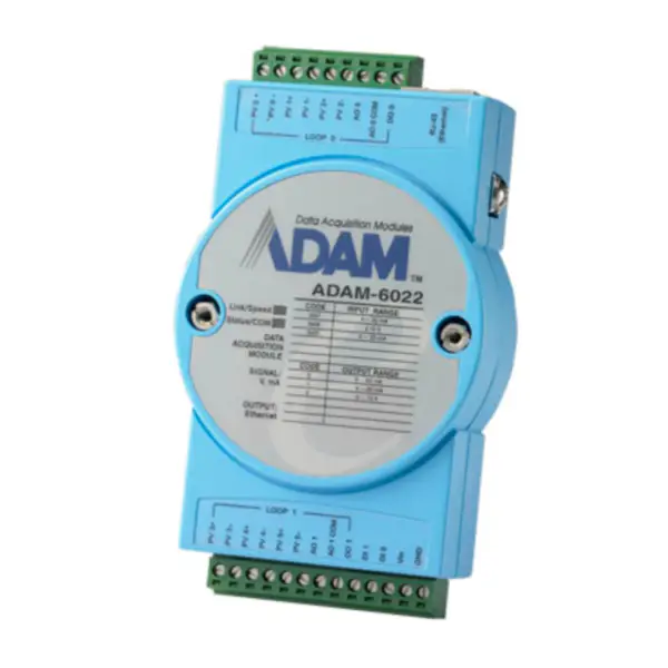 Controlador PID de circuito duplo baseado em Ethernet Advantech ADAM-6022-A1E