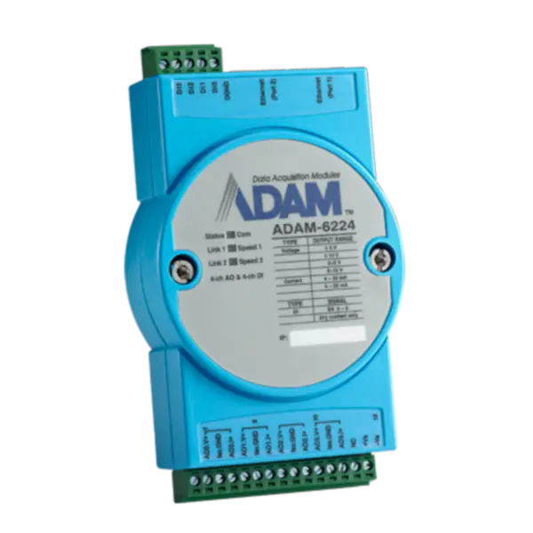 Módulo Modbus TCP de saída analógica isolada de 4 canais Advantech ADAM-6224-AE