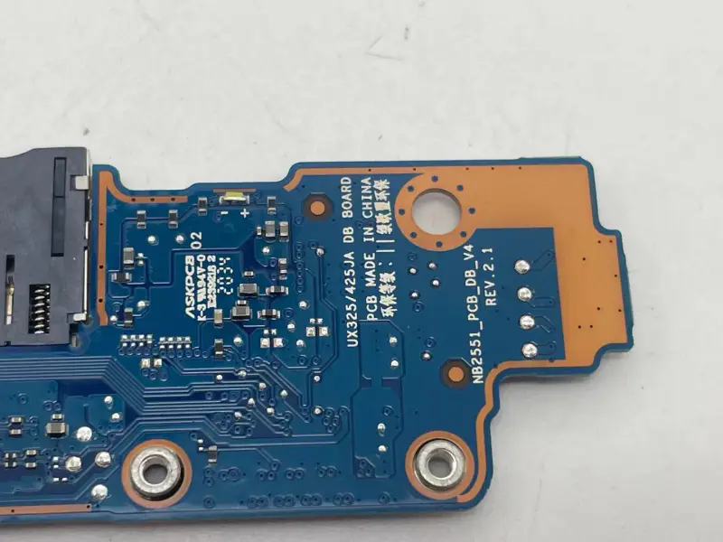Asus ZenBook 13 14 UX325JA UX425JA UX425IA Placa de cartão SD Placa de interface USB 60NB0OY0-IO1020 60NB0RT0-IO1010