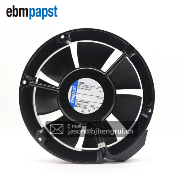 Original Novo Ebmpapst 6224N 24V 710mA 18W 172*51mm Ventilação Axial DC ABB Inverter Ventiladores de Arrefecimento