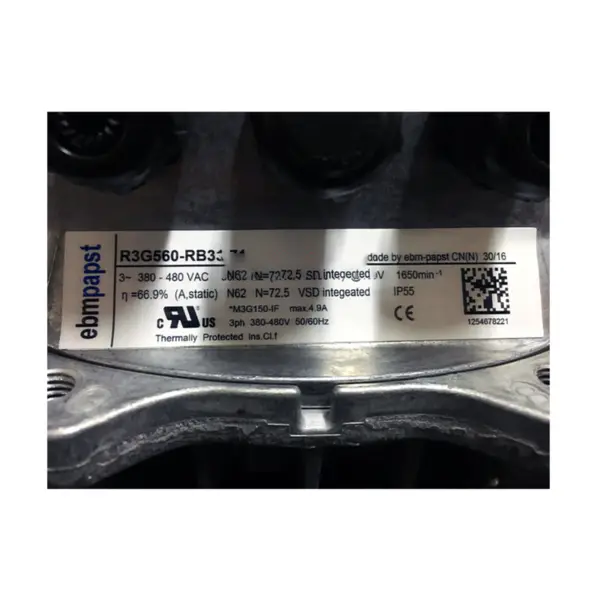 Ventilador Ebmpapast R3G560-RB31-71