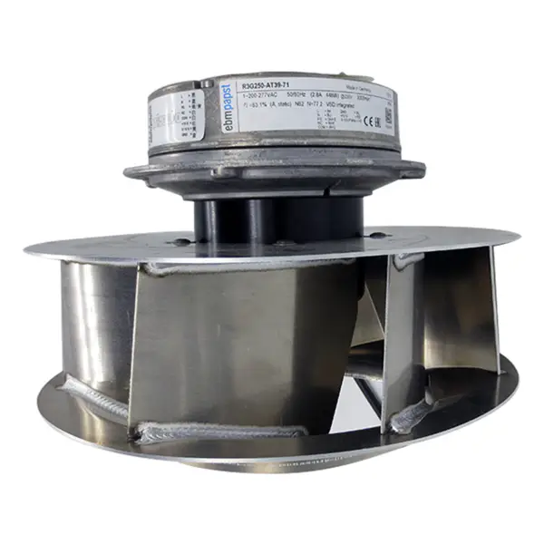 Ebm papst EC230V 448W 2,8A 3000 rpm R3G250-AT39-71 ventilador de voluta R3G250-AD63-22