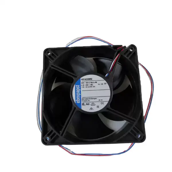 Ventilador ebmpapst 4414/39MU-598 120*120*38mm 24V 4.4W à prova de água Ventilador DC Ventilador de Armário de Automação Industrial Ventilador de Armário de Controlo