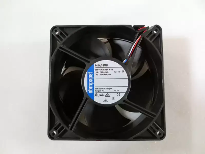 Ventilador ebmpapst 4414/39MU-598 120*120*38mm 24V 4.4W à prova de água Ventilador DC Ventilador de Armário de Automação Industrial Ventilador de Armário de Controlo