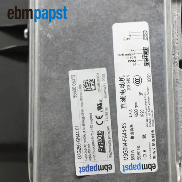 Ventilador Ebmpapst G3G250-GN44-01