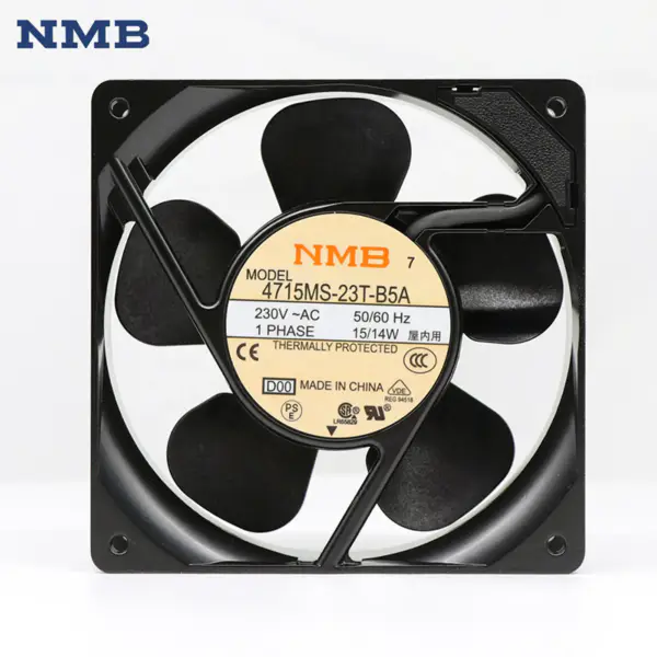 4715MS-23T-B5A NMB 120*120*38mm Ventilador axial Carbinet AC 230V 12CM 14W Ventilador de arrefecimento UPS