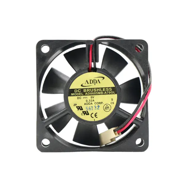 ADDA 6025 6CM AD0605MB-A70GL Rolamento de esferas 5v 0.32A 3500RPM 26DBA Ventilador axial de arrefecimento DC