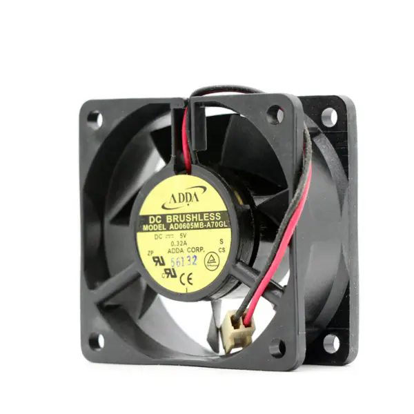 ADDA 6025 6CM AD0605MB-A70GL Rolamento de esferas 5v 0.32A 3500RPM 26DBA Ventilador axial de arrefecimento DC