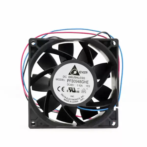 Ventilador de arrefecimento de controlo de temperatura pressurizado Delta PFB0948GHE 48V 0.42A 92*92*38mm