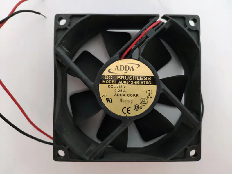 AD0812HB-A70GL nova ventoinha de arrefecimento de chassis silenciosa ADDA 80*80*25mm 12V 0.25A