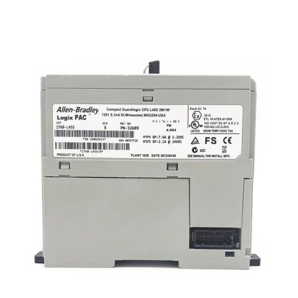Melhor preço PLC Allen Bradley Compact Guardlogix Cpu L45S 3M/1M 1768-L45S