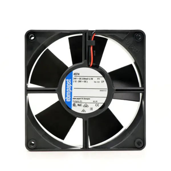 Original Novo Ebmpapst MULTIFAN 24VDC 12CM 4374-123 105.9CFM 3000RPM Ventilador de arrefecimento axial