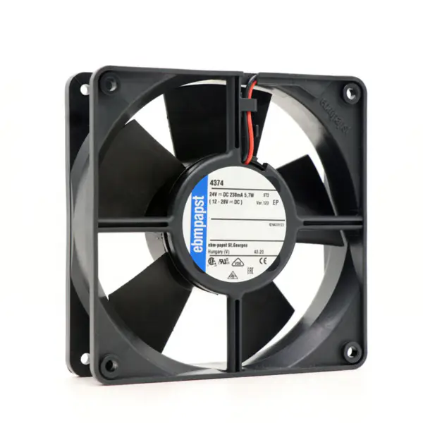 Original Novo Ebmpapst MULTIFAN 24VDC 12CM 4374-123 105.9CFM 3000RPM Ventilador de arrefecimento axial