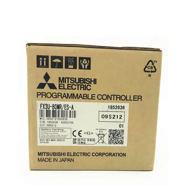 FX 3U 80M FX3U-80MR/ES-A Unidades principais do PLC FX3U 80MR da Mitsubishi com 80 E/S