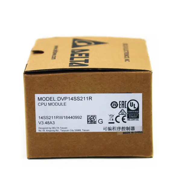 Delta DVP SS 14 SS2 14SS211R PLC 14SS2 DVP-14SS2 Módulo de CPU Digital DVP14SS211R com Pacote de Entrada RS232 Ect Industrial