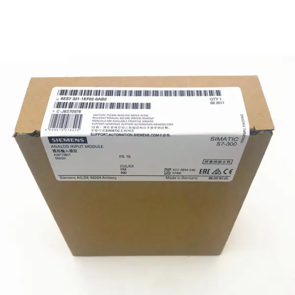 Módulo de entrada analógica de controlo PLC Siemens Simatic S7 300 SM331 6ES7331-1KF02-0AB0