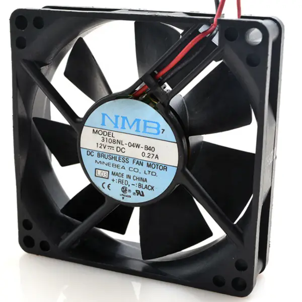 NMB 3108NL-04W-B40 DC 12V 0.19A 80*80*20mm ventoinha de arrefecimento do chassis