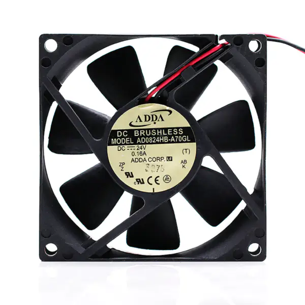 AD0824HB-A70GL - ADDA - Ventilador axial, Série AD80*80*25MM, 24 V 0,16A
