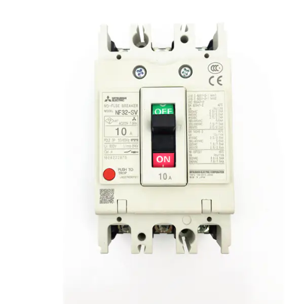 Disjuntor de proteção do motor 3P 10A da Mitsubishi NF32-SV
