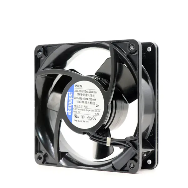 119 x 119 x 38mm 230 V AC caudal de ar 123m3 / h 2350 rpm 4580N Rolamento de manga ebm papst ventoinha de arrefecimento