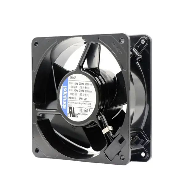 tamanho 120 x 120x 38mm 115 V AC Caudal de ar 180 m3 /h 3100rpm 4606Z ventoinha de arrefecimento ebmpapst