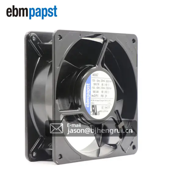 tamanho 120 x 120x 38mm 115 V AC Caudal de ar 180 m3 /h 3100rpm 4606Z ventoinha de arrefecimento ebmpapst