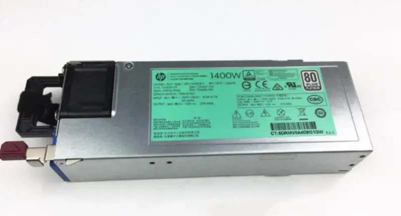 Fonte de alimentação de encaixe quente HP 1400W Flex Slot Platinum Plus 720620-B21 733427-001 754383-001 HSTNS-PF43