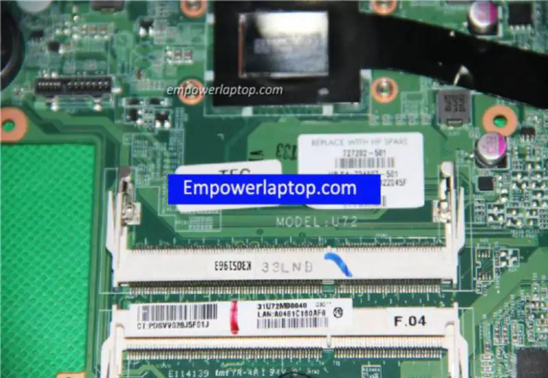 Placa-mãe HP 727202-501 DA0U72MB6D0 A8-5545M