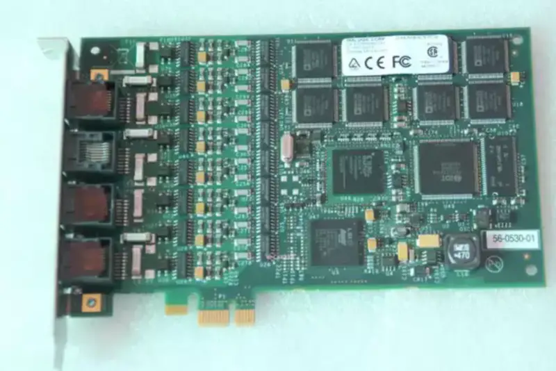 Placa de voz Dialogic Corp 885E-DIVAA Diva Analog-8 PCIE placa-mãe industrial