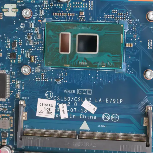 HP 250 G6 15-BS 924755-001 924755-501 924755-601 CSL50/CSL52 LA-E791P com placa-mãe para computador portátil SR2UW i3-6006u DDR4