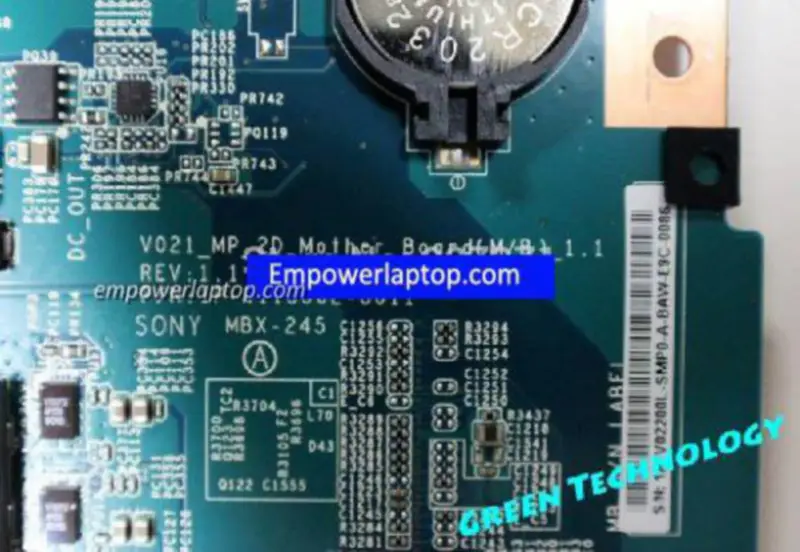 Placa-mãe Sony A1832541A V021_MP 1P-0113J02-8011 MBX-245