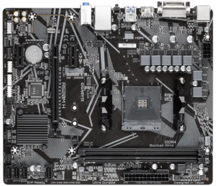 Gigabyte A520M H Placa-mãe M-ATX A520 DDR4 64G
