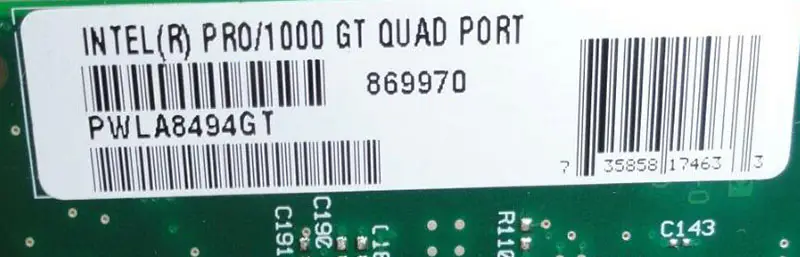 Adaptador de servidor Intel PRO/1000 GT de quatro portas PWLA8494GT 82546GB