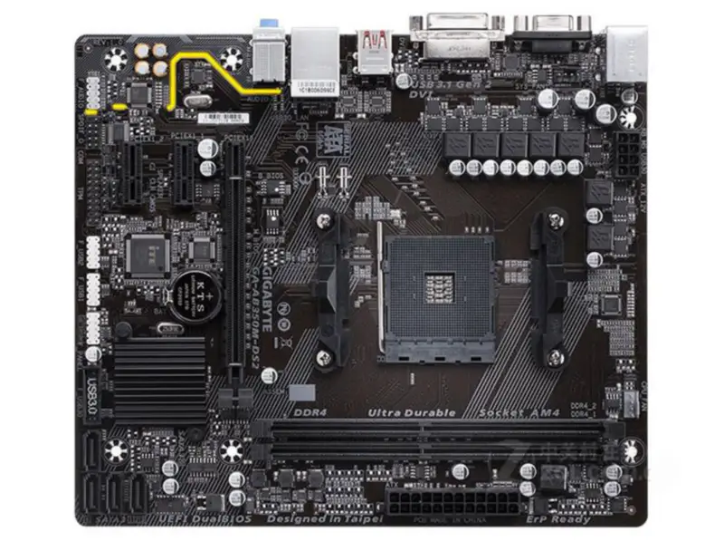 Gigabyte GA-AB350M-DS2 Placa-mãe B350 Socket AM4 DDR4