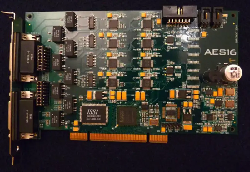 Placa de som profissional LYNX AES16 Interface PCI G