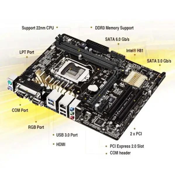Placa-mãe H81 para Asus H81m-v3