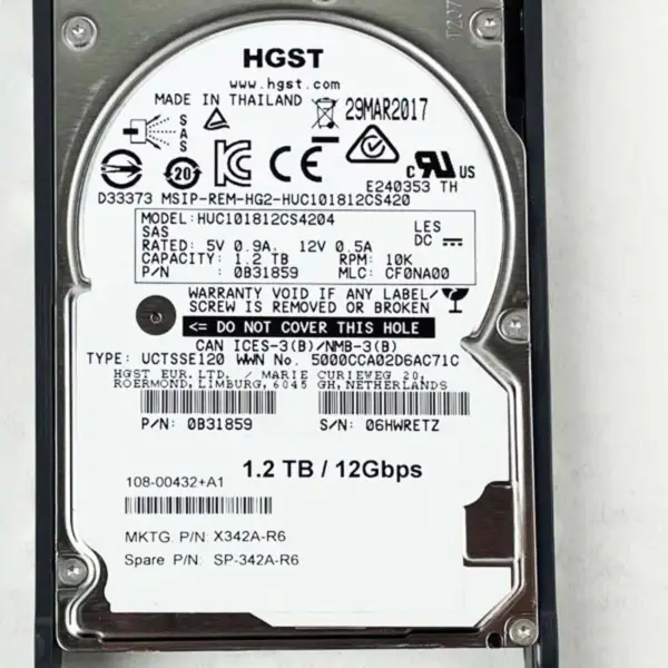 Unidade de disco rígido Netapp X342a-r6