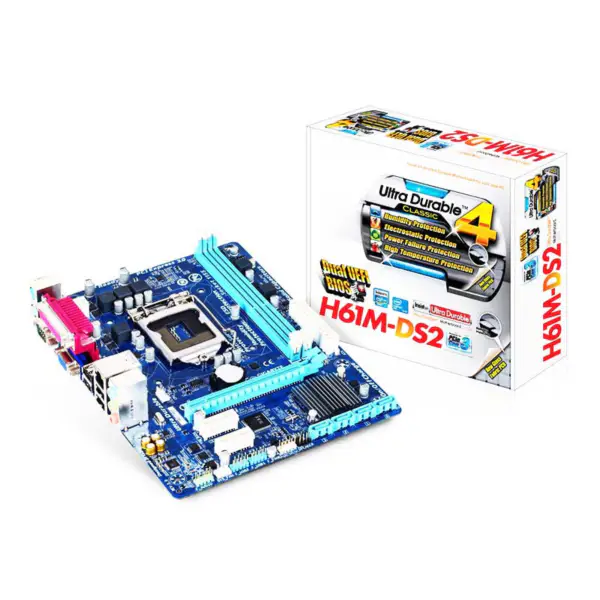 Placa-mãe da Gpu H61 Ddr3 Lga1155 I3 I5 I7 Sata2.0 1333 Dram H61m Ds2