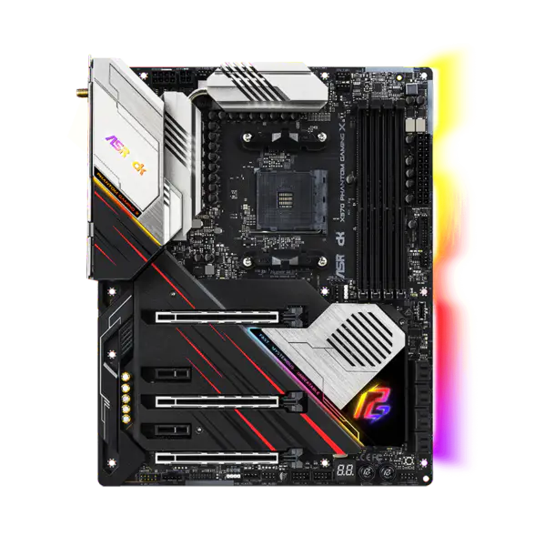 Placa-mãe AsRock Am4 Socket 2000 3000 4000 G-series 5000 e 5000 G-series Cpu X570 Phantom Gaming X