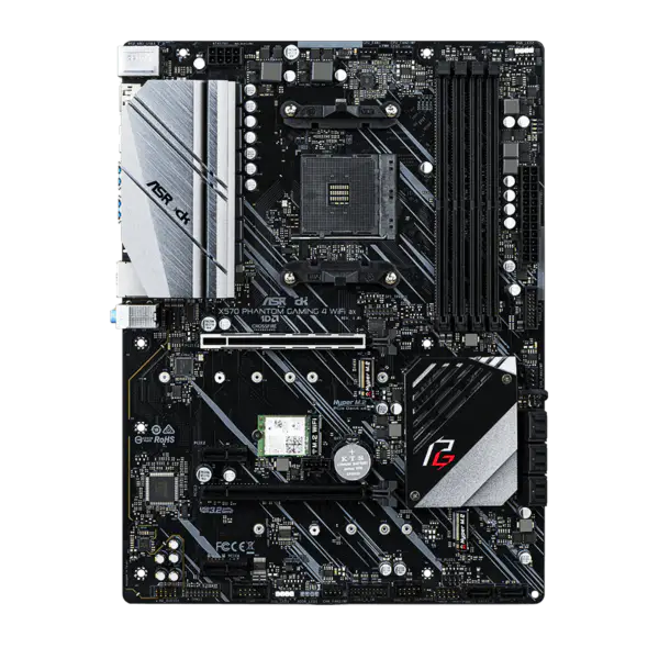 Placa-mãe AsRock Am4 Socket 2000 3000 4000 G-series 5000 e 5000 G-series Cpu X570 Phantom Gaming 4 Wifi Ax
