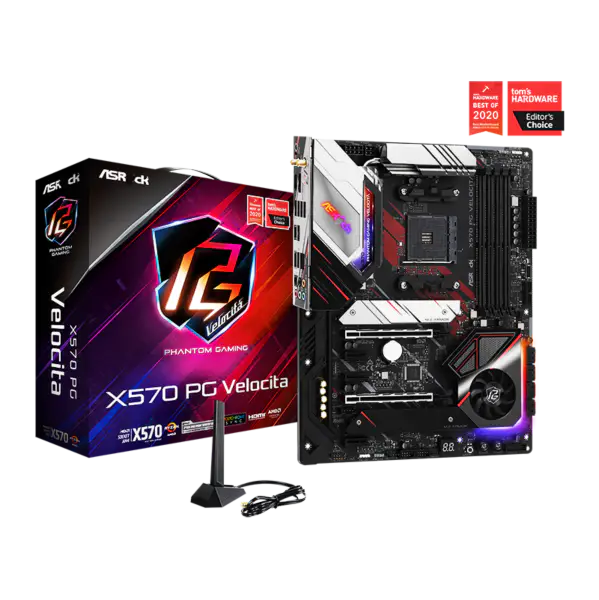 Placa-mãe AsRock Am4 Socket 2000 3000 4000 G-series 5000 e 5000 G-series Cpu X570 Pg Velocita
