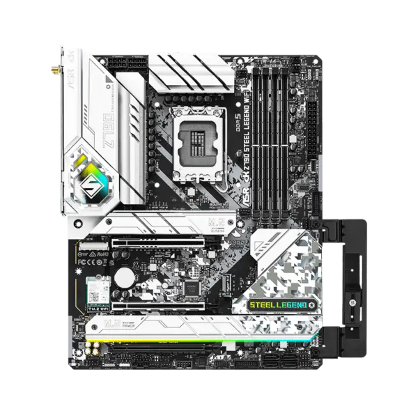 Placa-mãe AsRock Z790 Steel Legend Wifi6 Ddr5 Memória Lga 1700 13ª Geração Z790 Steel Legend Wifi6 13600k 13700k