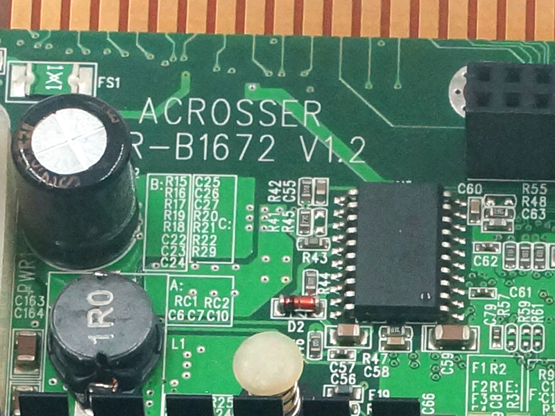 placa-mãe industrial acrosser AR-B1672 V1.2